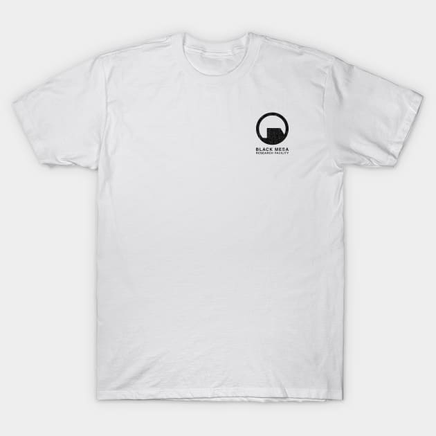 Black Mesa Research Facility (Chest Pocket) Variant T-Shirt by huckblade